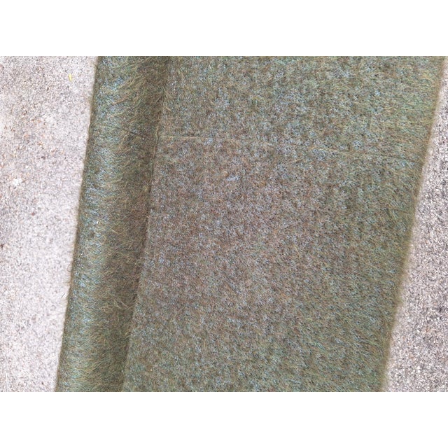 1960s Bench in Light Wood with Green Fabric, 1960s For Sale - Image 5 of 14