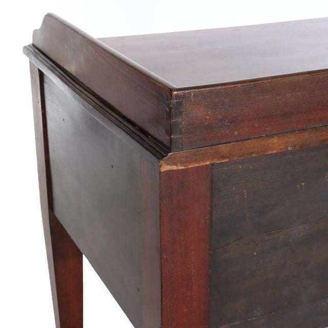 Antique English George III Mahogany & Satinwood Banded & Inlaid Desk C1830 For Sale - Image 6 of 12