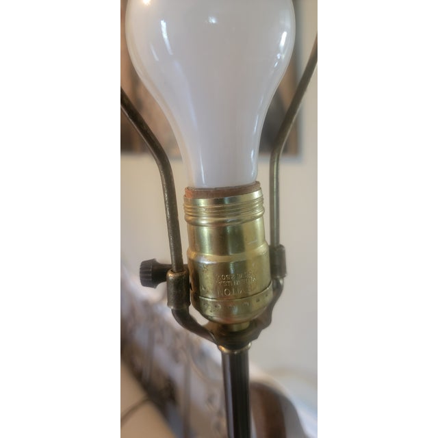 Stone 1960's Sculptural Mid-Century Wood Table Lamps With Carrara Marble Base - A Pair For Sale - Image 7 of 18