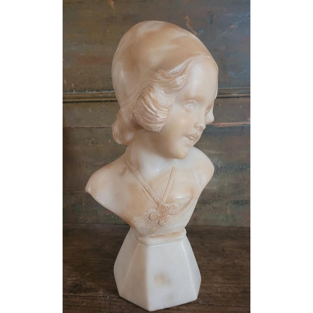 Stone Antique Italian Bust by Giuseppe Bessi, 19th Century For Sale - Image 7 of 10