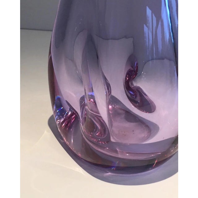 Purple Circa 1970 French Glass Purplish-Colored Pear-Shaped Vase For Sale - Image 8 of 13