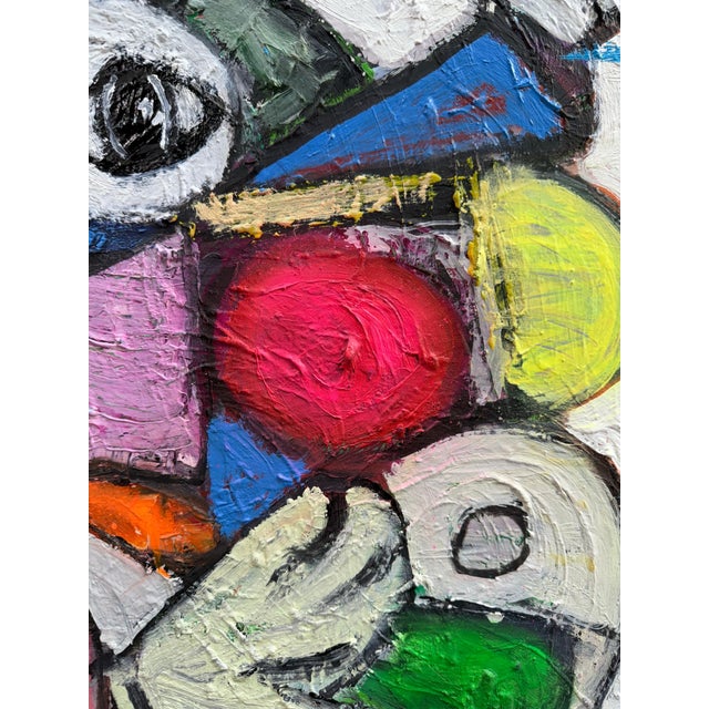 Abstract Expressionism Scott Harper Mixed Media Painting titled "Husa" 31 x 41 2025 For Sale - Image 3 of 8