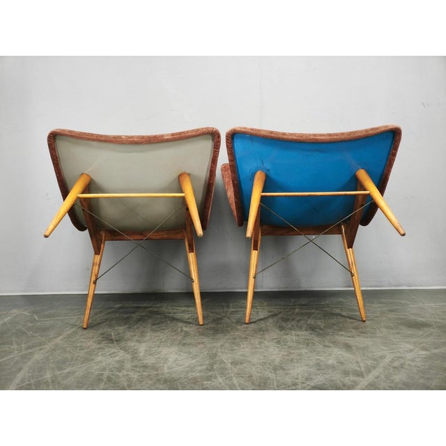 Shell Lounge Chairs by Miroslav Navrátil, Former Czechoslovakia, 1960s, Set of 2 For Sale - Image 3 of 16
