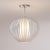 Bloom 14 Inch Semi-Flush Mount Ceiling Light by Nova of California - Sphere White Satin Shade with White Slatted Cage...