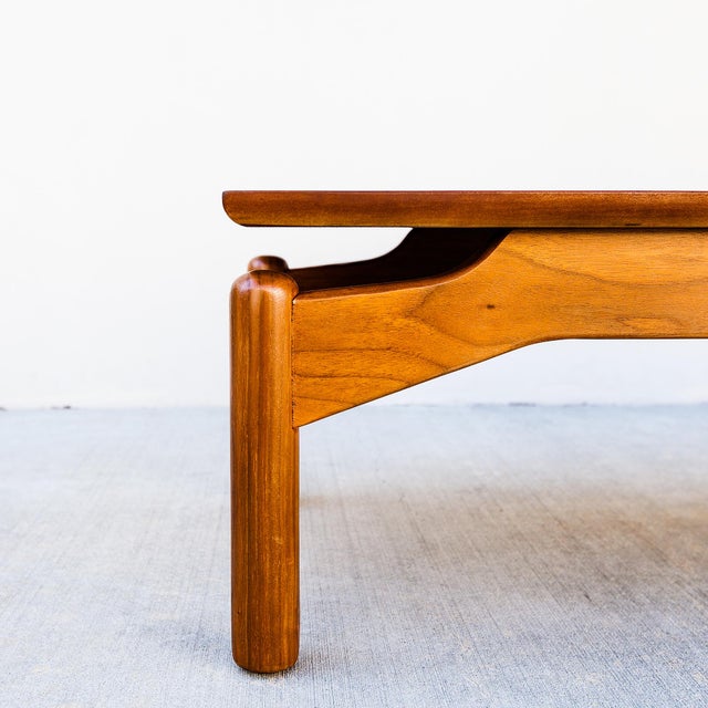 Restored 1950s Walnut Bench or Low Coffee Table Attributed to Greta Grossman For Sale - Image 14 of 18
