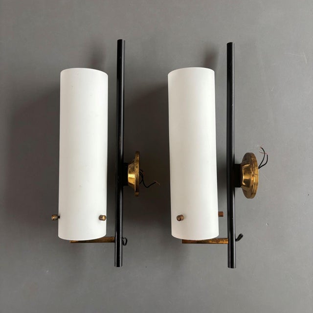 Vintage French Wall Sconces, 1950s, Set of 2 For Sale - Image 4 of 11