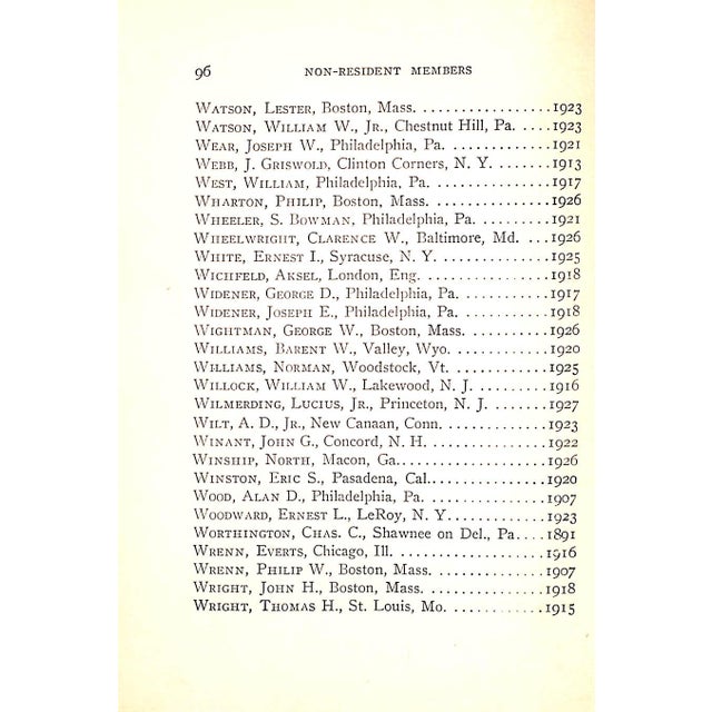 Racquet & Tennis Club Book for 1931 For Sale In New York - Image 6 of 7