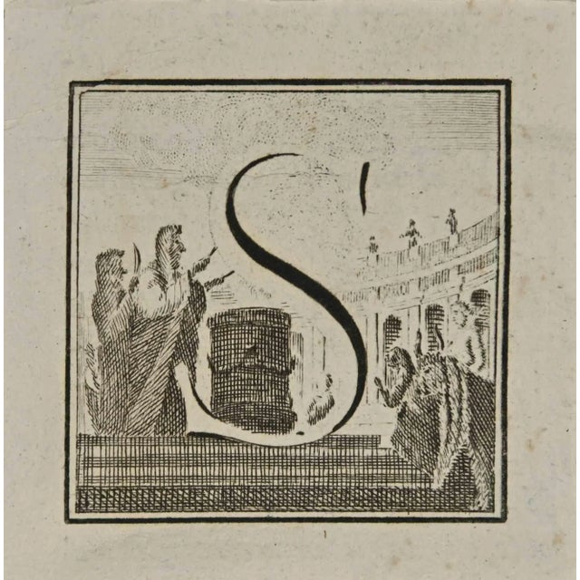 Letter of the Alphabet S, from the series "Antiquities of Herculaneum", is an etching on paper realized by Luigi...