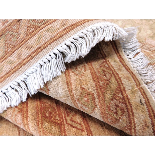 Vintage Hand Knotted Pakistan Royal Chobi Wool Pile Rug. 10'x 13' For Sale - Image 15 of 18