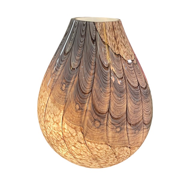 Glass Murano Vase Lamp in Multi-Textured Gray and Purple, 1970s For Sale - Image 7 of 7