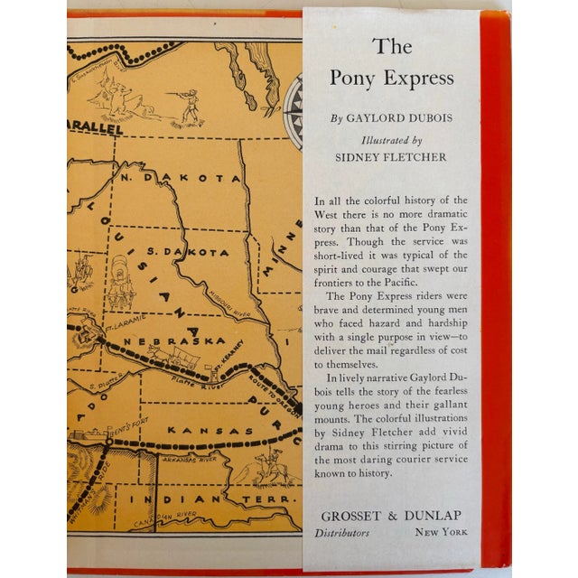 Canary Yellow The Covered Wagon Hardcover in Dust Jacket by May McNeer Illustrations by Florian 1944 For Sale - Image 8 of 12
