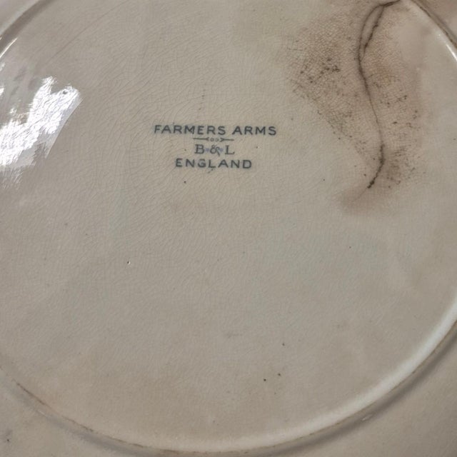 19th C Burgess & Leigh platter with God Speed thr Plough poem and artwork. Very Rare.9