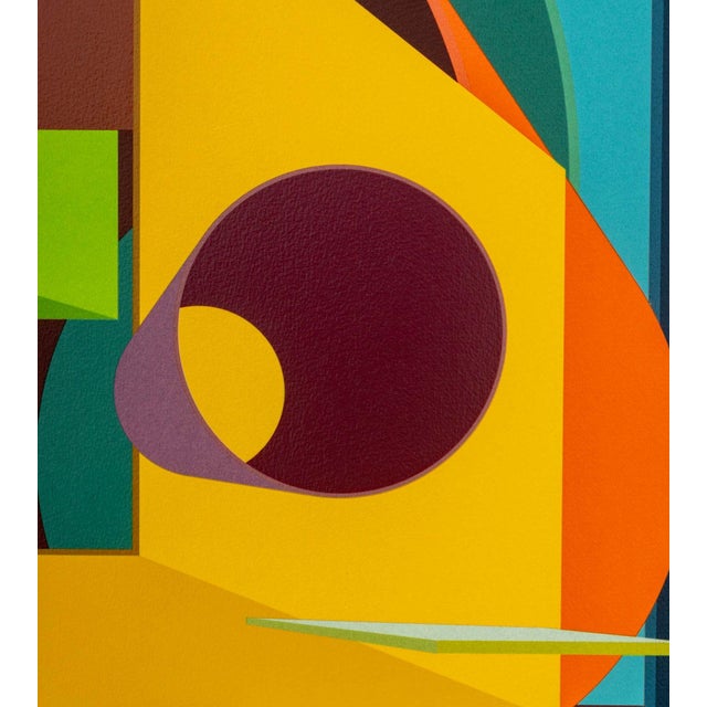 Yellow Al Held "Scholes Ii" Screenprint, 1991 For Sale - Image 8 of 13