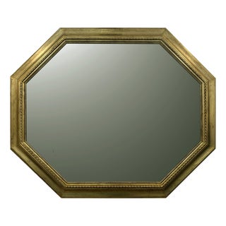 Vintage Mecca Silver Leaf Octagonal Wall Mirror, Italy, 2000s For Sale