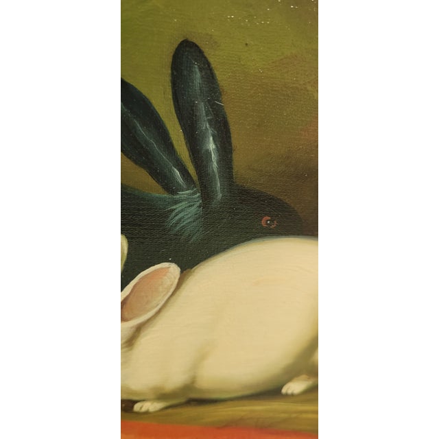 French Country 1980s Oil Painting After George Moreland by Chelsea House For Sale - Image 3 of 10