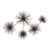 Vintage Curtis Jere Chrome Plated Sputnik Pom Pom Wall Sculpture, 1970's For Sale