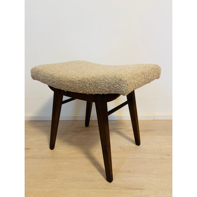 Wood Vintage Ottoman from Drevopodnik Holesov, 1970s For Sale - Image 7 of 7