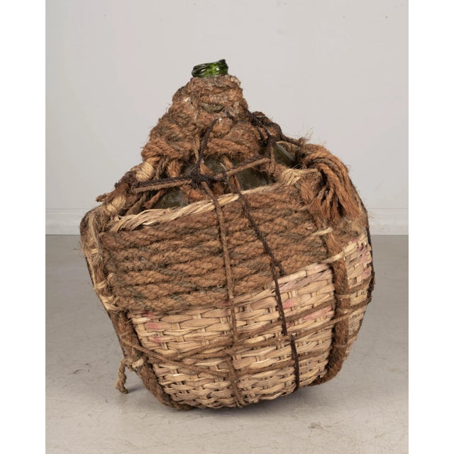 Brown 19th Century French Blown Glass Demijohn Bottle For Sale - Image 8 of 11