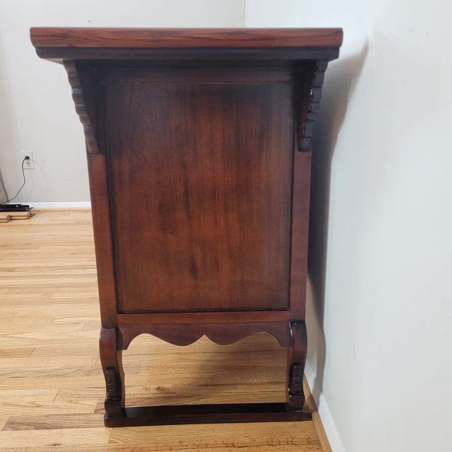 Late 20th Century Korean Apothecary Tansu Chest Cabinet Sideboard Console Credenza Campaign Style For Sale - Image 12 of 14