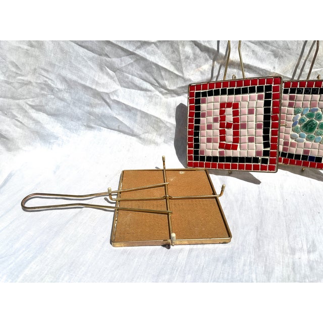 MCM Mosaic Tile Trivet a Set of 3 For Sale - Image 4 of 7