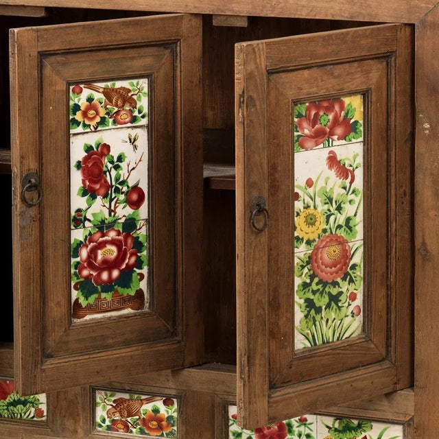 Brown Chinese Painted Elm Sideboard For Sale - Image 8 of 13