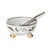 Porcelain Salad Bowl with Serving Utensils, Set of 3 For Sale - Image 6 of 6