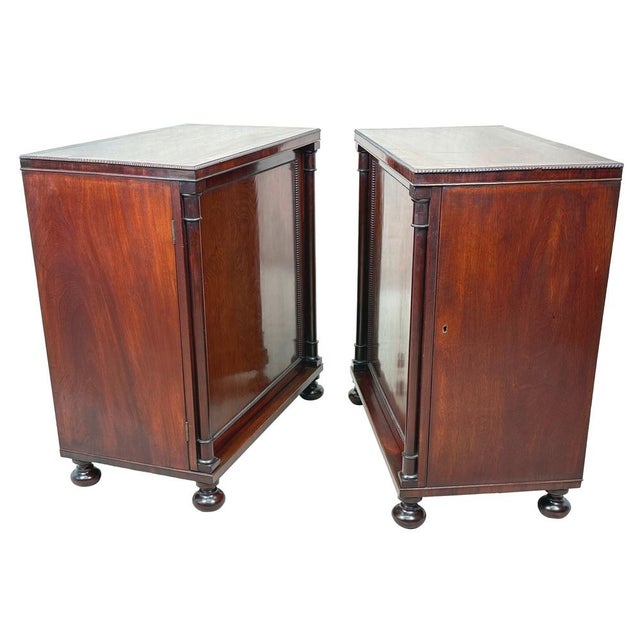 Hollywood Regency Small Regency Mahogany Side Cupboards, 1820, Set of 2 For Sale - Image 3 of 15