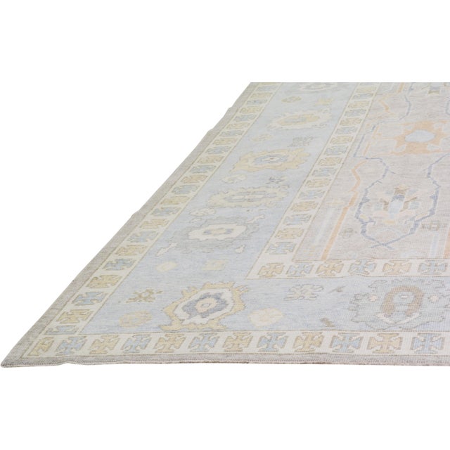 2010s Turkish Wool Oushak Rug,13'2"X16' For Sale - Image 5 of 6