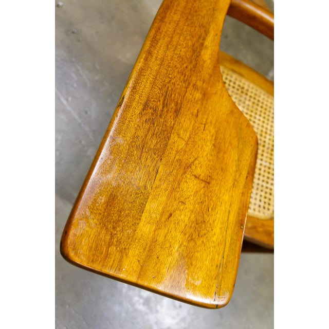 1930s School Chair With Writing Desk & Caned Seat For Sale In Louisville - Image 6 of 7