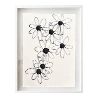 Minimalist Black & White Botanical Abstract, Framed by Jake Poser For Sale