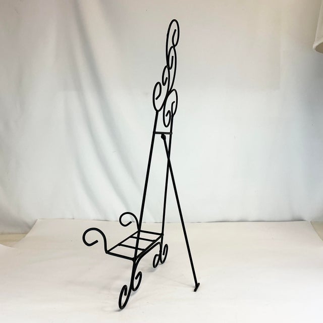 Metal 1980s Post Modern Large Black Metal Tabletop Easel. For Sale - Image 7 of 7