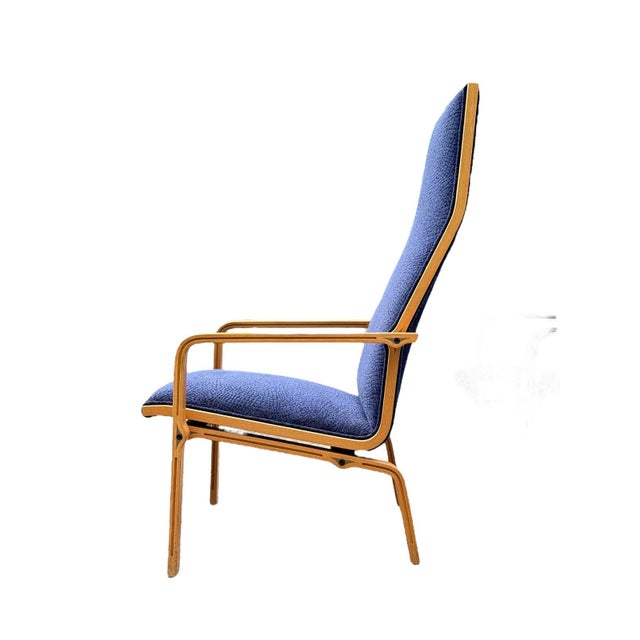 Wood Late 20th Century Arne Jacobsen High-Back Lounge Chairs | Pair Fritz Hansen Vintage For Sale - Image 7 of 15