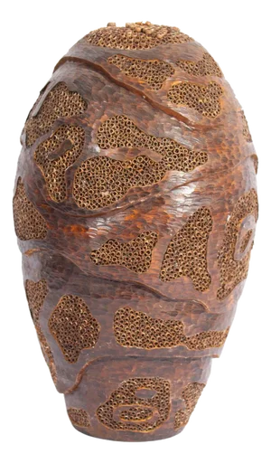 Lloyd Cheney Signed 2007 Sculptural Wooden Vase