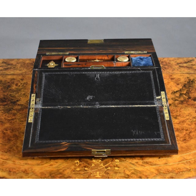 Late 19th Century Victorian Amboyna Writing Slope, 1870 For Sale - Image 5 of 15