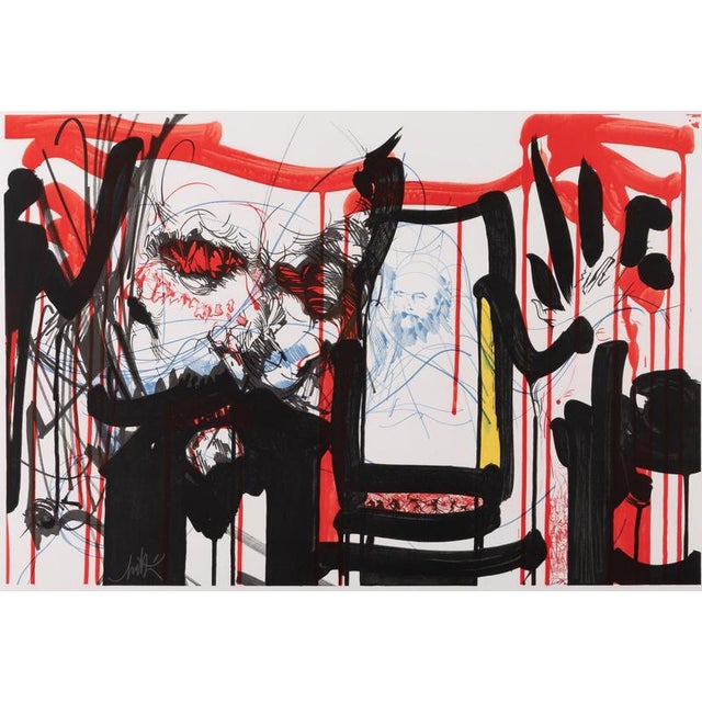 Raymond MORETTI (1931-2005) Rimbaud's Illuminations: Portrait Original color lithograph Signed in pencil Printed by Arts...