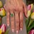 Green Natural Emerald Diamond Ring 6.5 14k WG 4.62 TCW Certified For Sale - Image 8 of 18