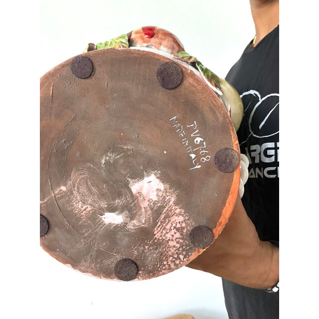 Yellow Vintage Italian Glazed Ceramic Fruit Topiary For Sale - Image 8 of 11