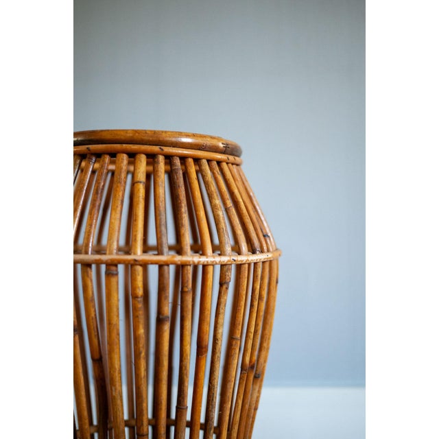 Brown Light-Finish Rush Umbrella Stand, Italy, 1970 For Sale - Image 8 of 10
