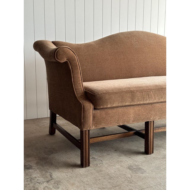Vintage Chippendale-Style Camelback Sofa For Sale In Greensboro - Image 6 of 17