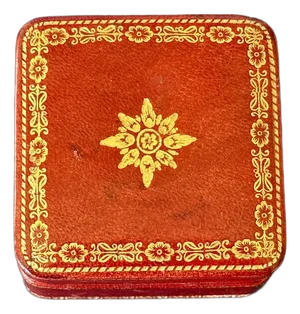 Small Decorative Italian Leather Trinket Box