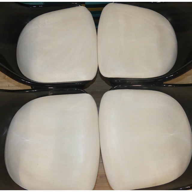Metal Space Age Acrylic Glass Tulip Swivel Chairs from Chromcraft, USA, 1970s, Set of 4 For Sale - Image 7 of 13