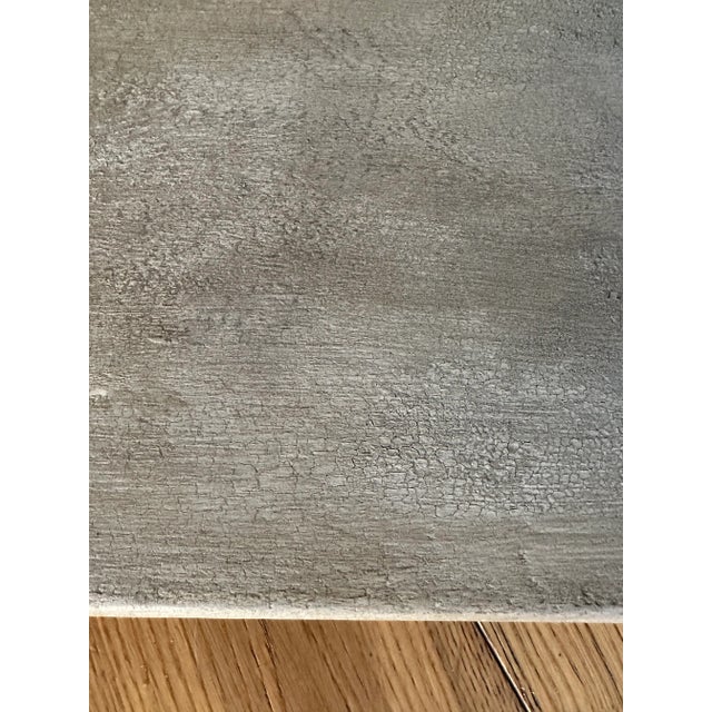 Oyster Gray 19th Century Empire Mahogany Library Table For Sale - Image 8 of 11