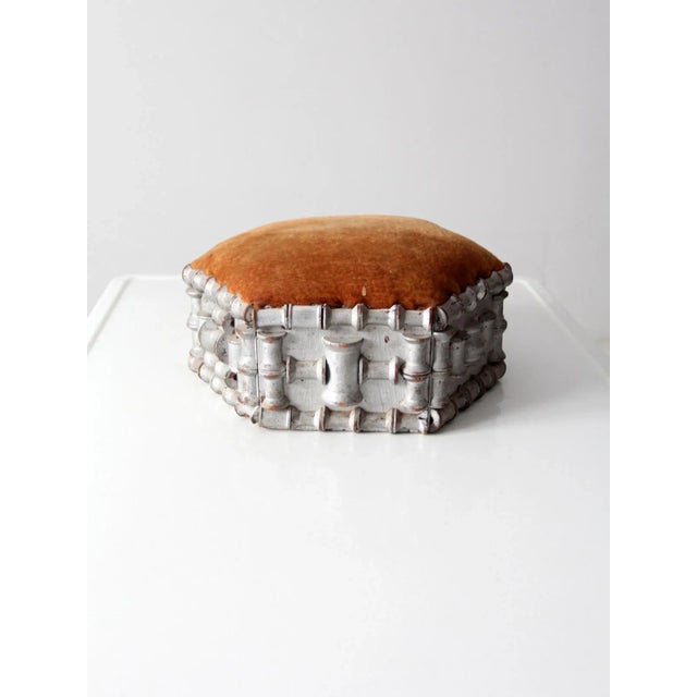 American Antique Spool Art Footstool For Sale - Image 3 of 13