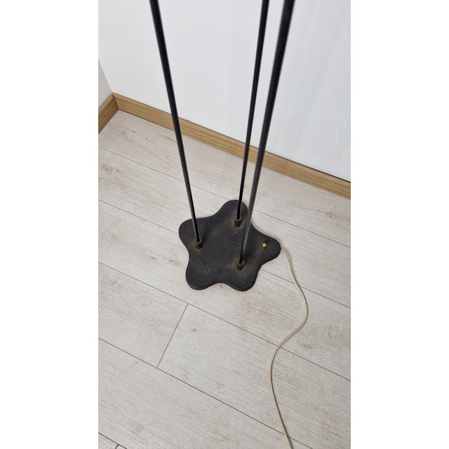 Vintage Floor Lamp with Marble Base and Brass Stem, 1950s For Sale - Image 6 of 10