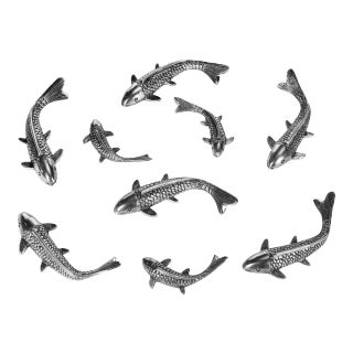 Fish Wall Décor in Nickel Antique - a Pair For Sale