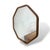 Vintage Oak Octagonal Wall Mirror For Sale - Image 4 of 8
