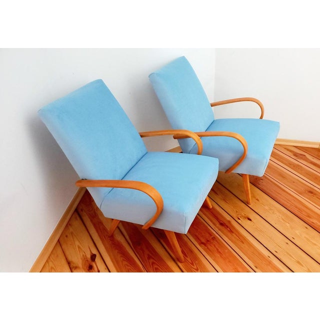 Pair of seats type 53, proj. Jaroslava Smidka, Ton, 60s. You can successfully integrate them into any space and any style,...