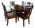 Broyhill Northern Lights Dark Walnut Dining Set-Extending Table With Leaf & 6 Chairs For Sale