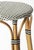 Spritely Home Accent Furniture Tobias 30 in. Seat Height Round Rattan Backless Bar Stool, White/Black Dot/ Natural Rattan Frame For Sale - Image 4 of 5