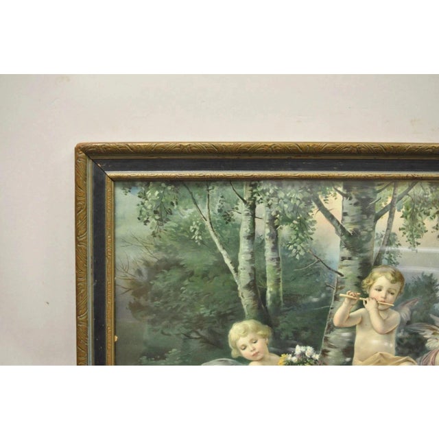Vintage Mataloni Giovanni Large Art Print of Mary Jesus Lamb Angels For Sale - Image 4 of 11